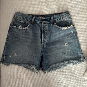 Abercrombie High Rise 4 inch Denim shorts